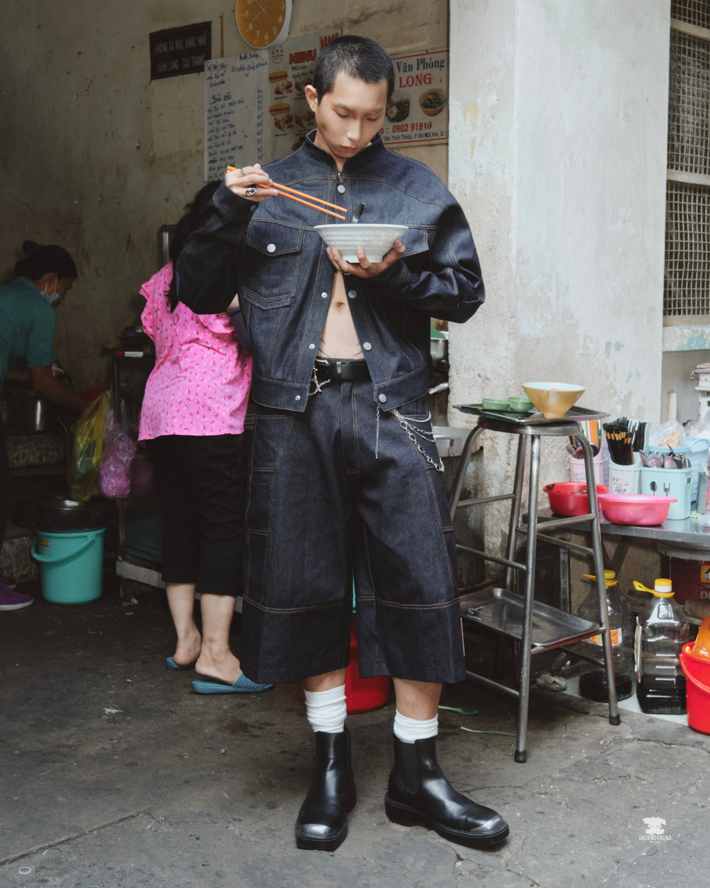 Shinka Core Denim Jacket Boxy Blue