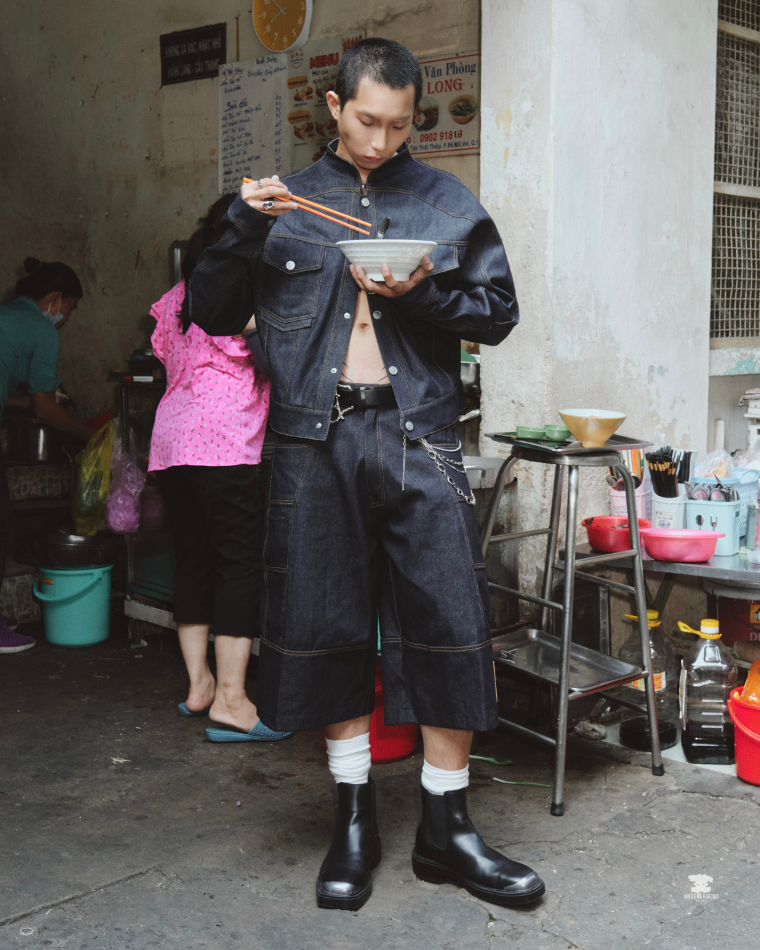 Shinka Core Denim Jacket Boxy Blue