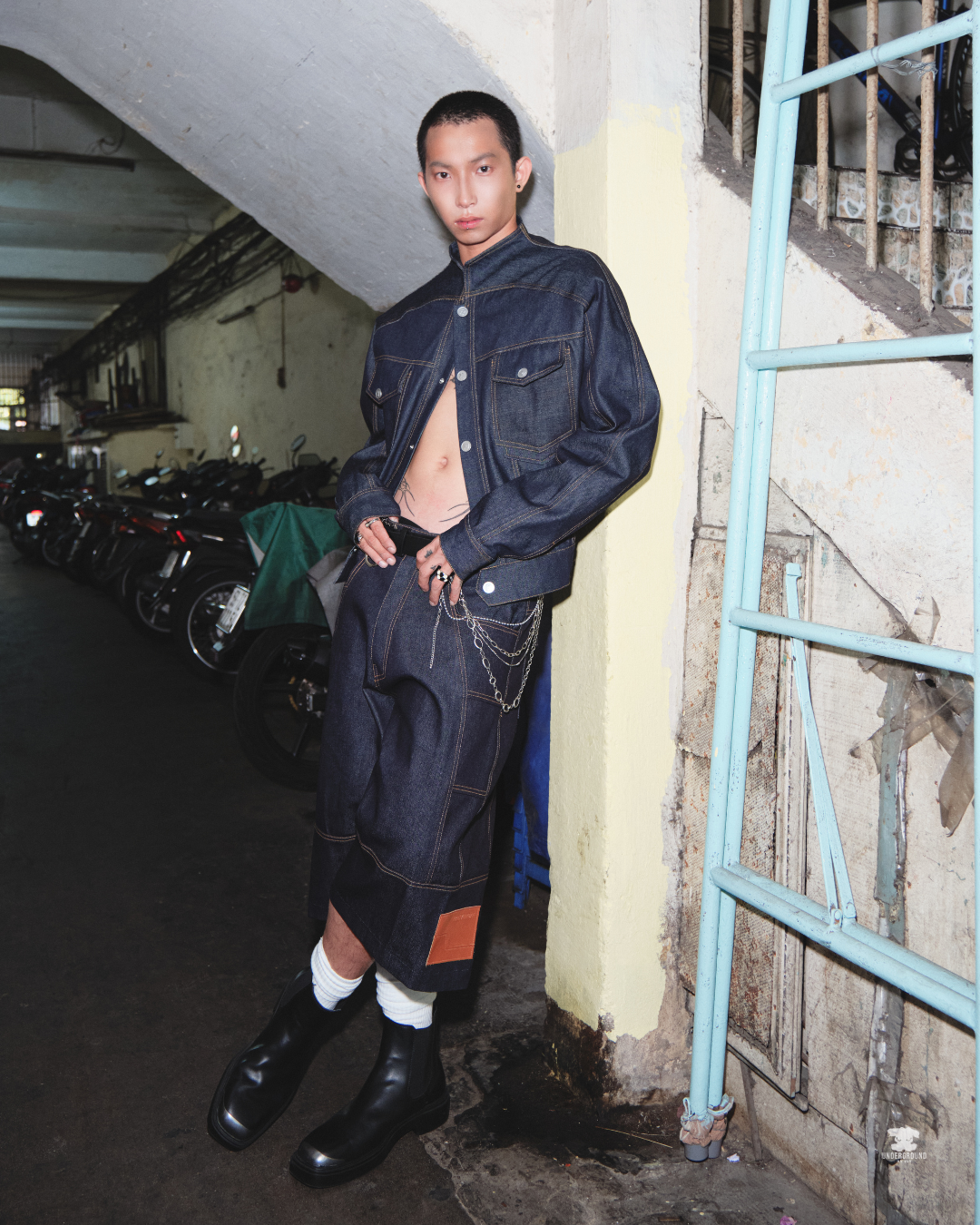Shinka Core Denim Jacket Boxy Blue
