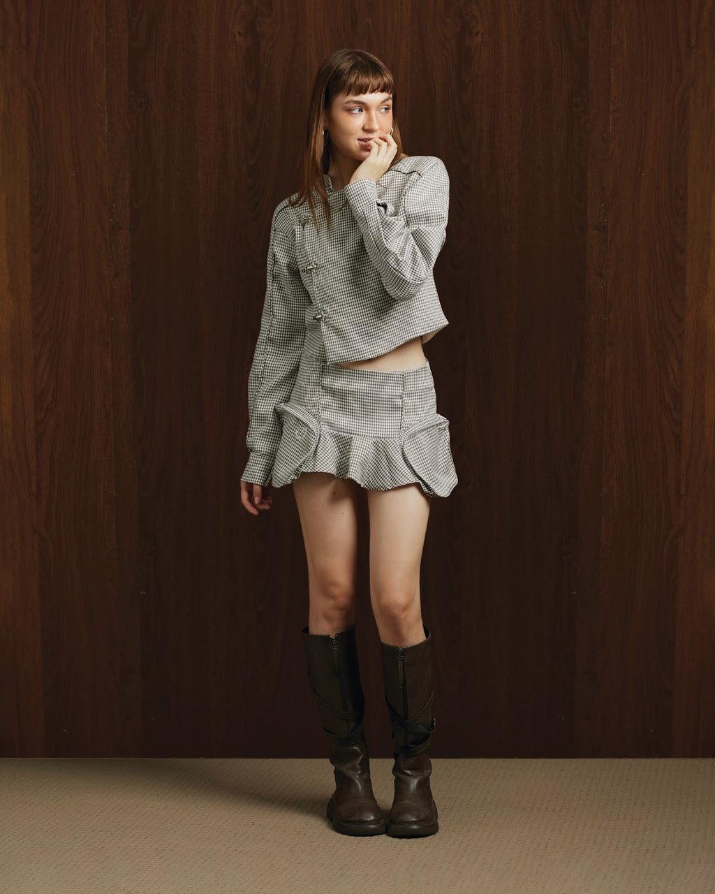 Checked Mini Skirt Silent Allure