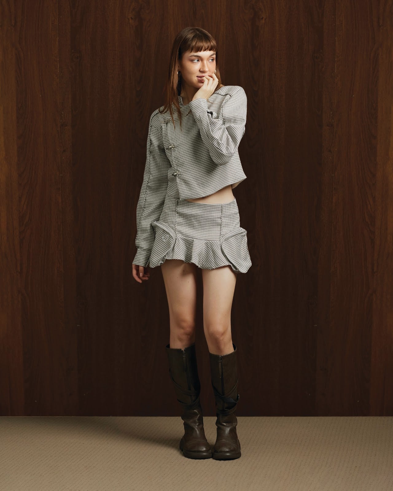 Checked Mini Skirt Silent Allure