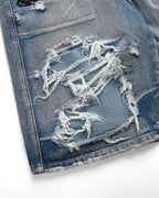 Celestial Destroyed Denim Shorts