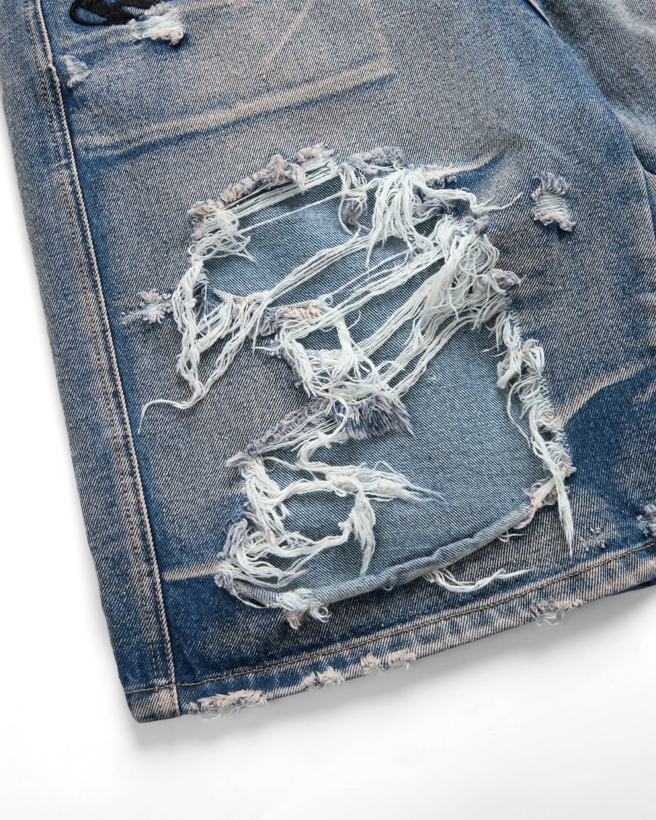 Celestial Destroyed Denim Shorts