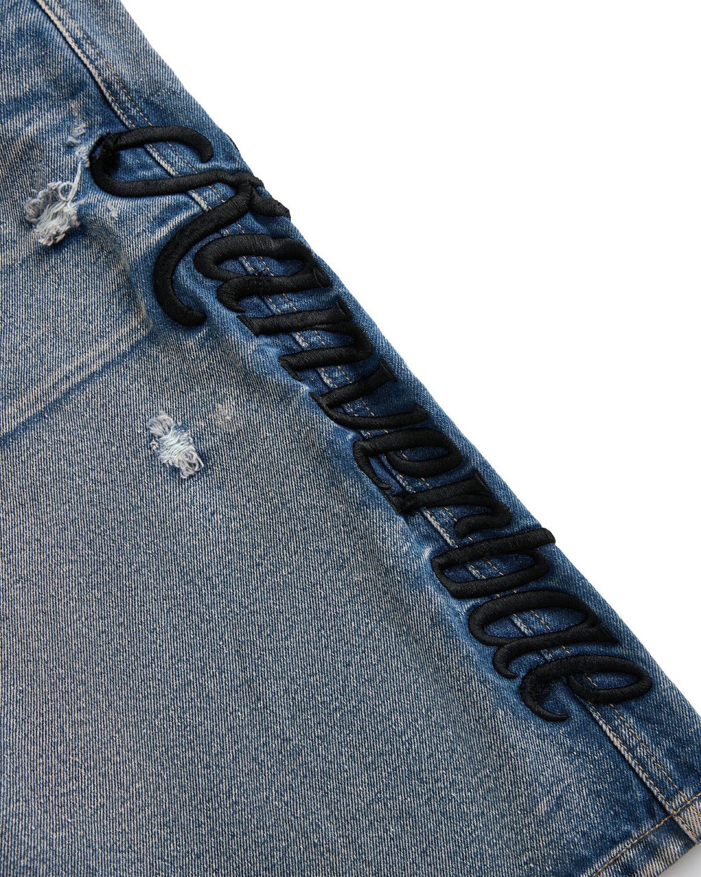 Celestial Destroyed Denim Shorts