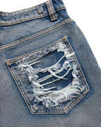 Celestial Destroyed Denim Shorts