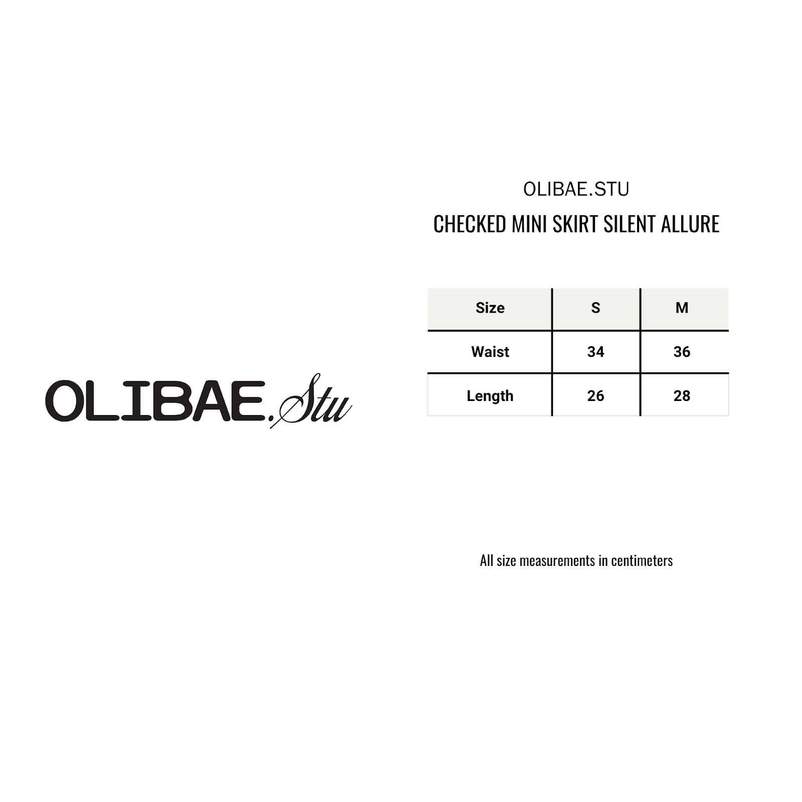 Checked Mini Skirt Silent Allure