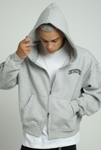 ZIP Blur Boxy Hoodie