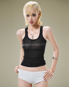 First Logo Tank Top Fitted Black