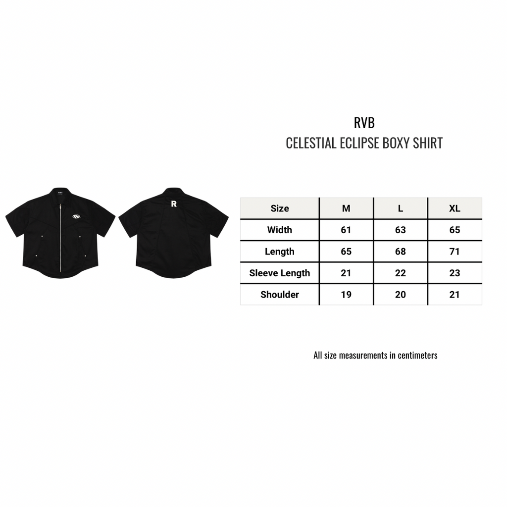 RVB Celestial Eclipse Boxy Shirt Vietnamese Streetwear