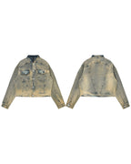 RVB Shinka Core Denim Jacket Boxy Jacket Beige Vietnamese Streetwear