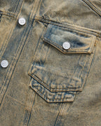 RVB Shinka Core Denim Jacket Boxy Jacket Beige Vietnamese Streetwear