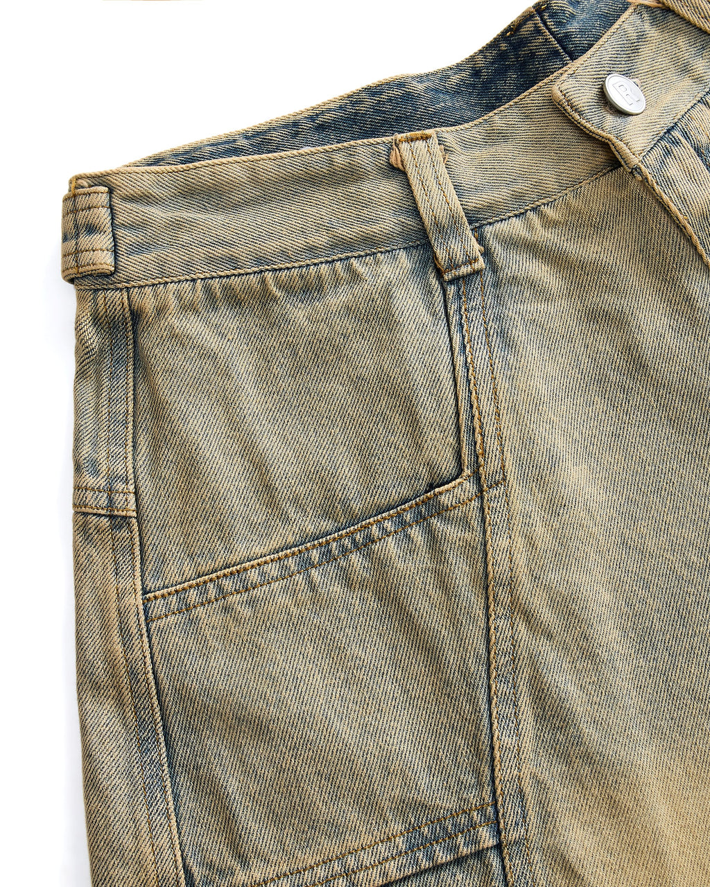 RVB Shinka Core Denim Jort Wide Leg Shorts Beige Vietnamese Streetwear