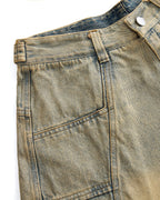 RVB Shinka Core Denim Jort Wide Leg Shorts Beige Vietnamese Streetwear