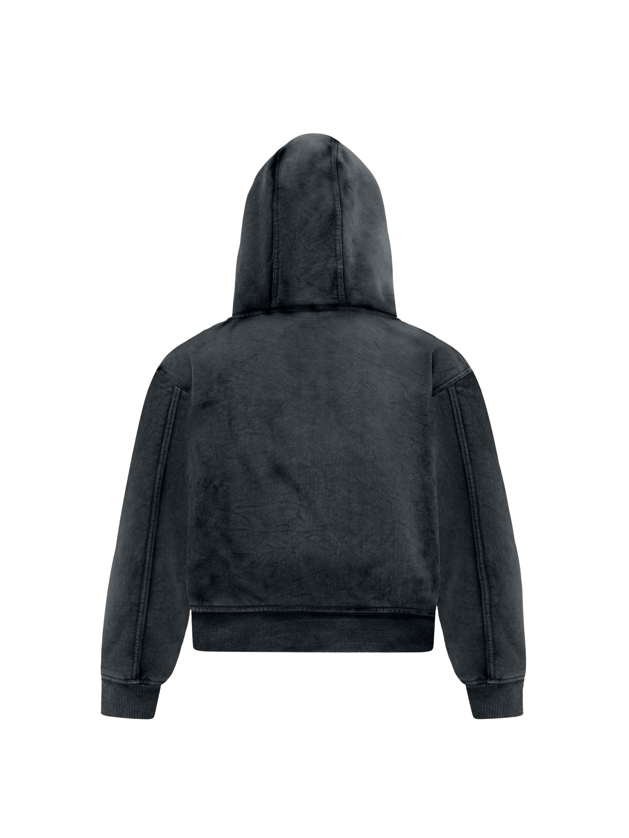 Shinka Shift Boxy Hoodie Zip Smoke