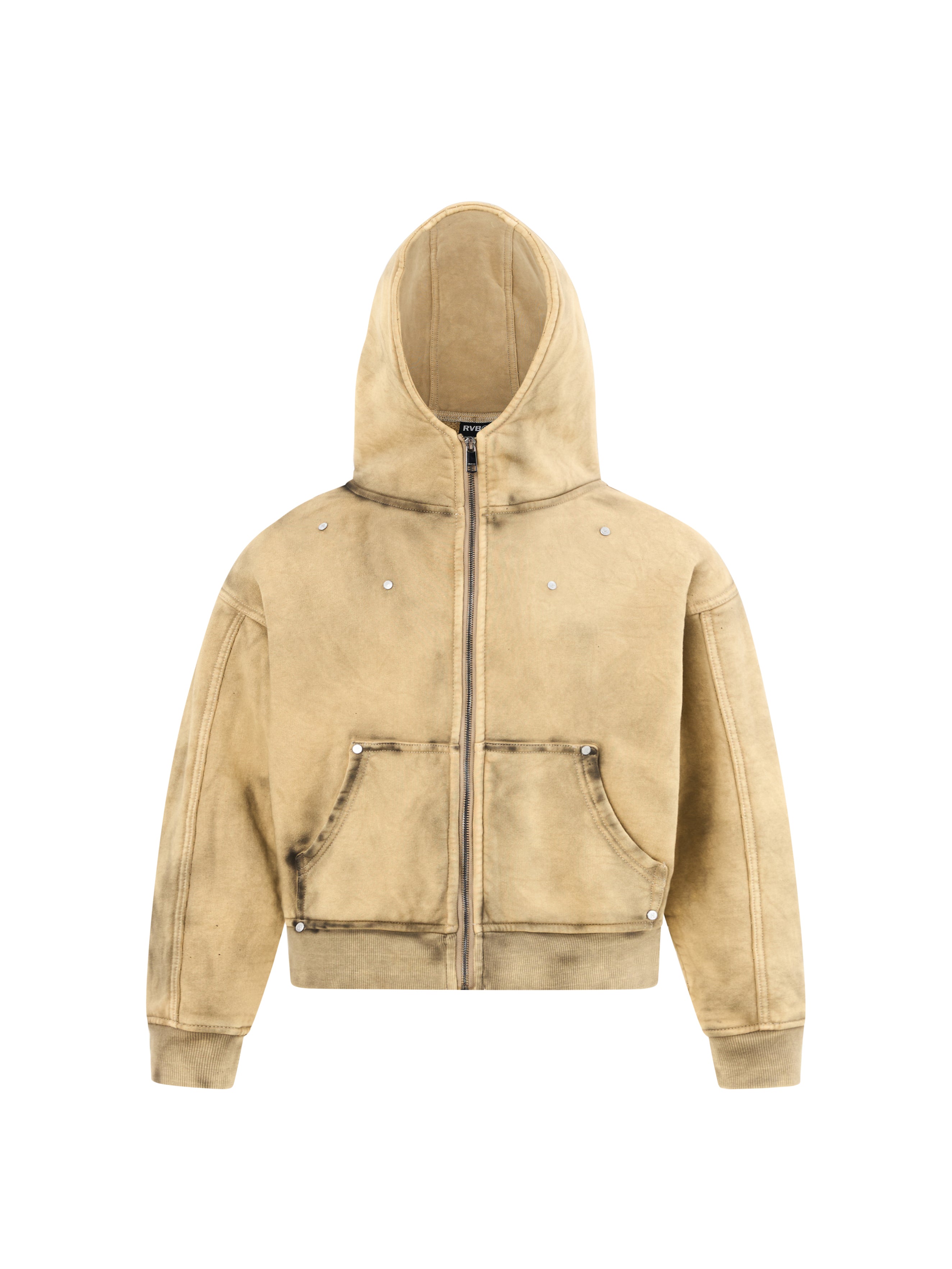 Shinka Shift Boxy Hoodie Zip Sand