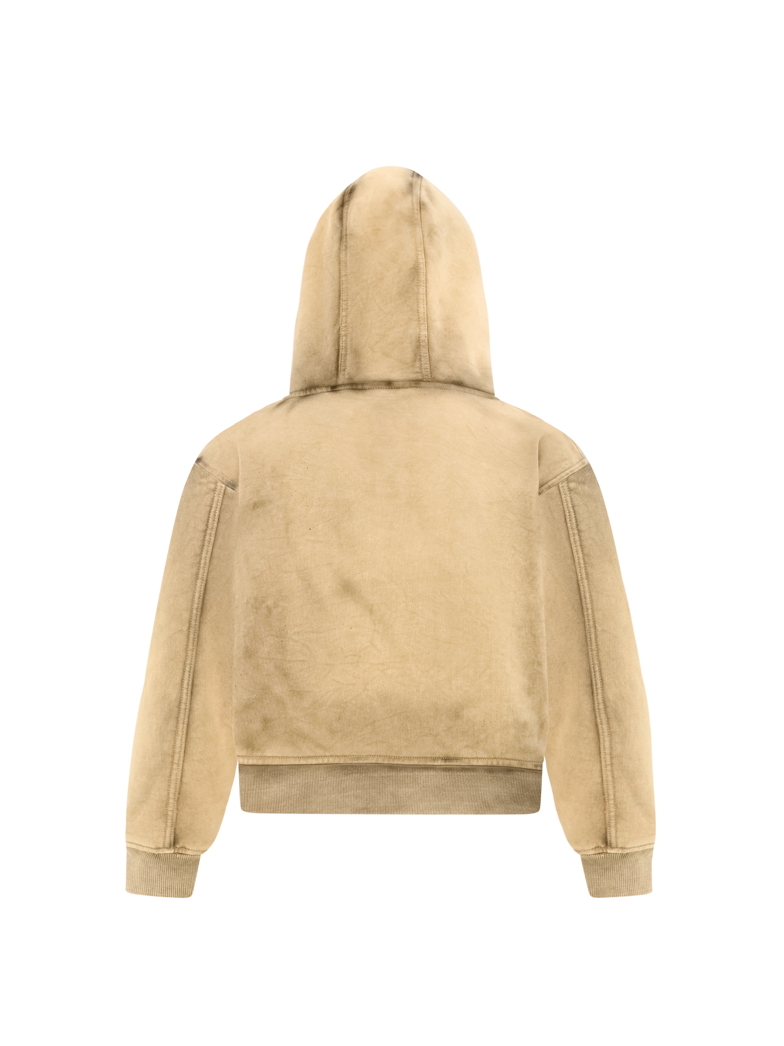 Shinka Shift Boxy Hoodie Zip Sand