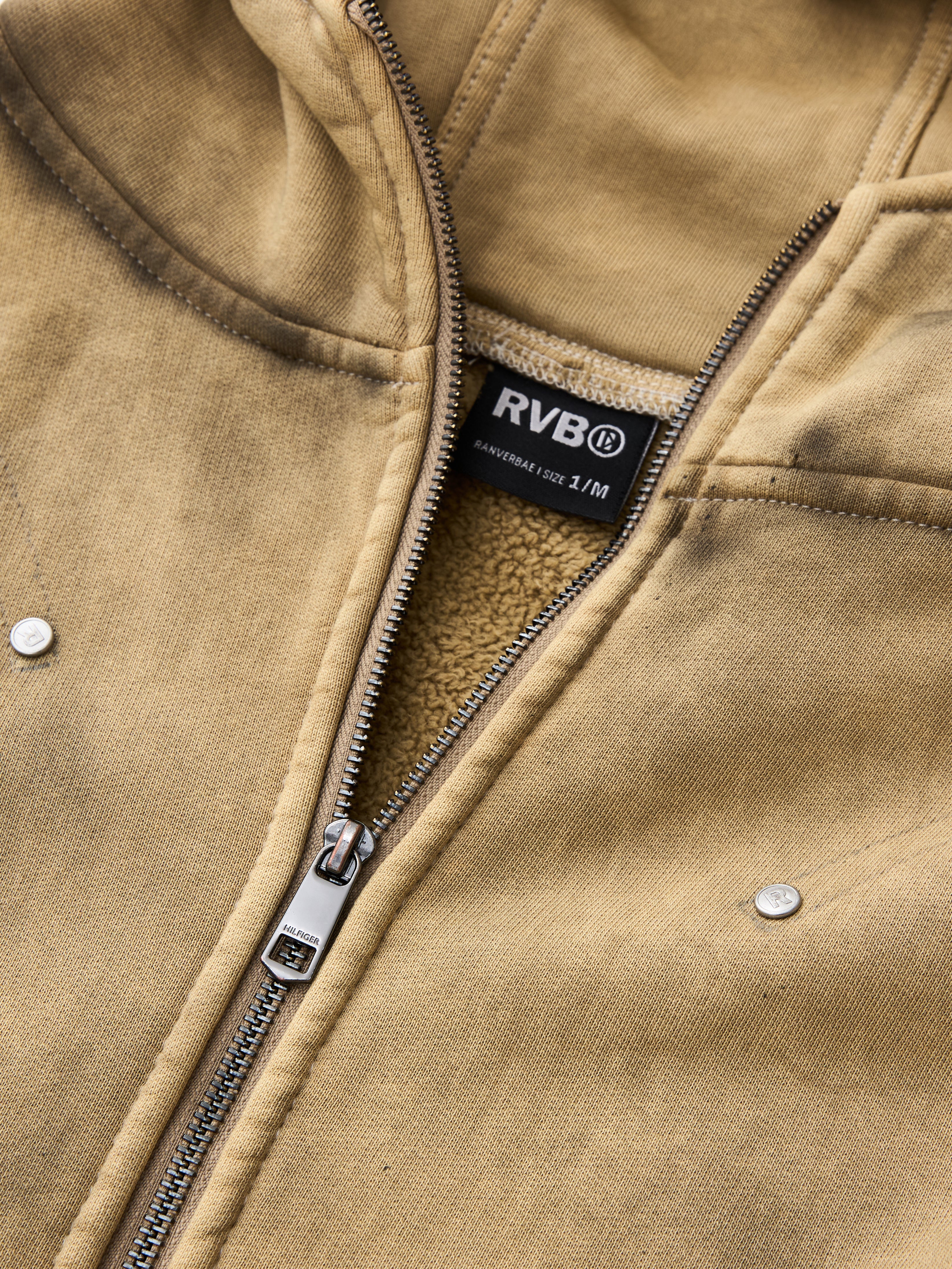 Shinka Shift Boxy Hoodie Zip Sand