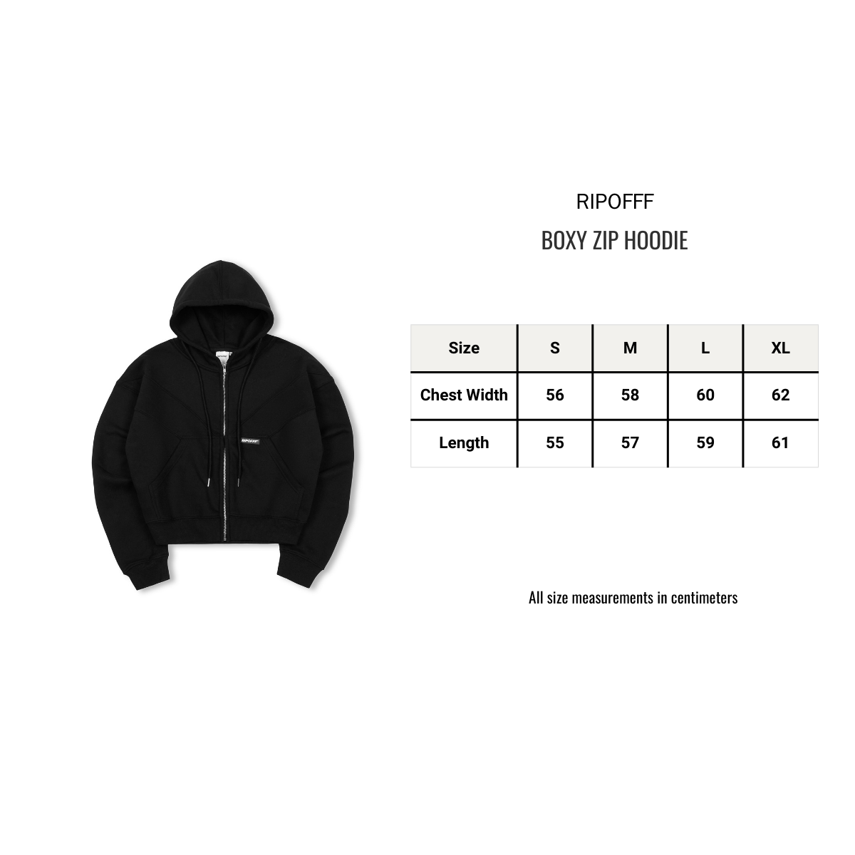 Boxy Zip Hoodie