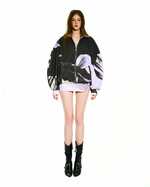 Bong Gradient Split Hoodie Mini Dress Vietnamese Experimental Womenswear