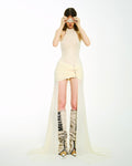 Bong Lace Wrapped Split Dress Vietnamese Experimental Womenswear