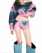 Bong Printed Micro Shorts Vietnamese Experimental Womenswear