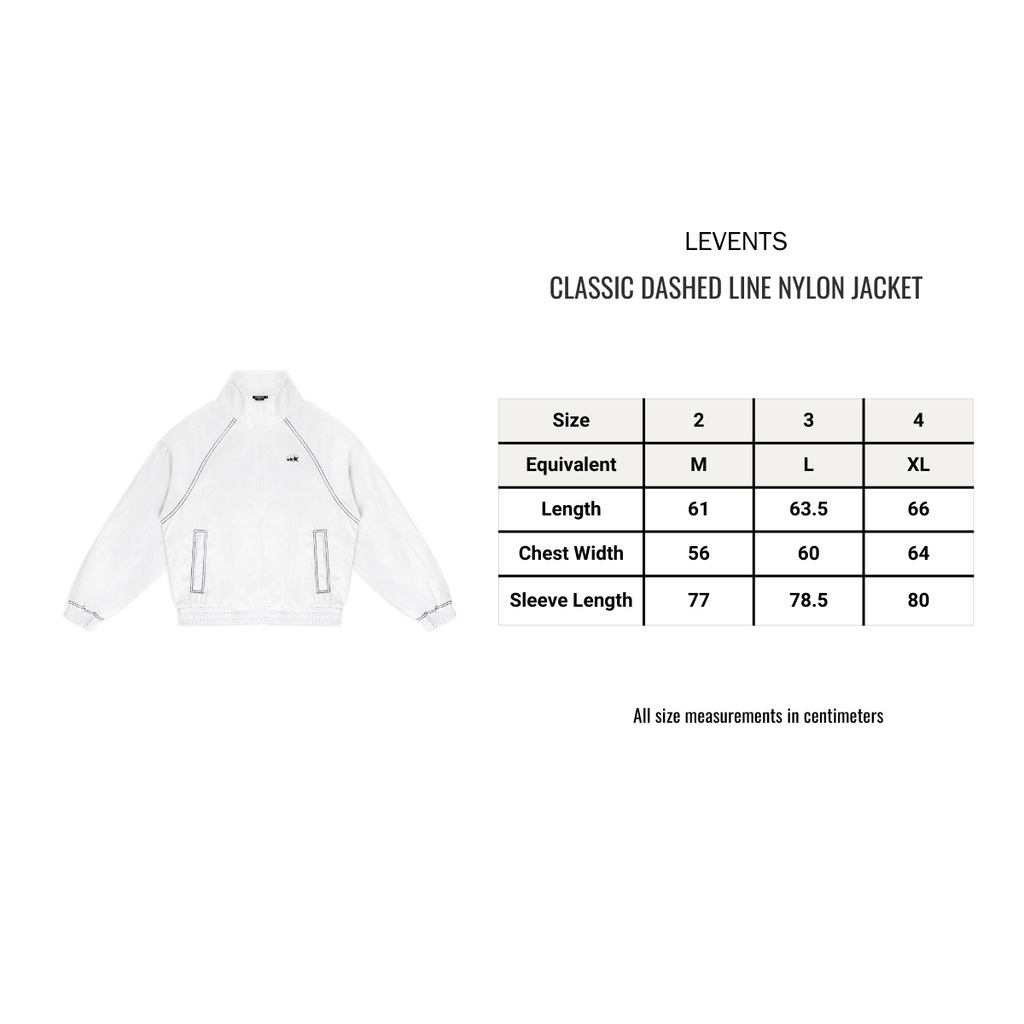 Clean Line Jacket LEVENTS Classic Dashed Line Nylon Jacket | Streetwear Jackets Australia ...