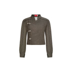 Checked Fitted Jacket Silent Allure Brown