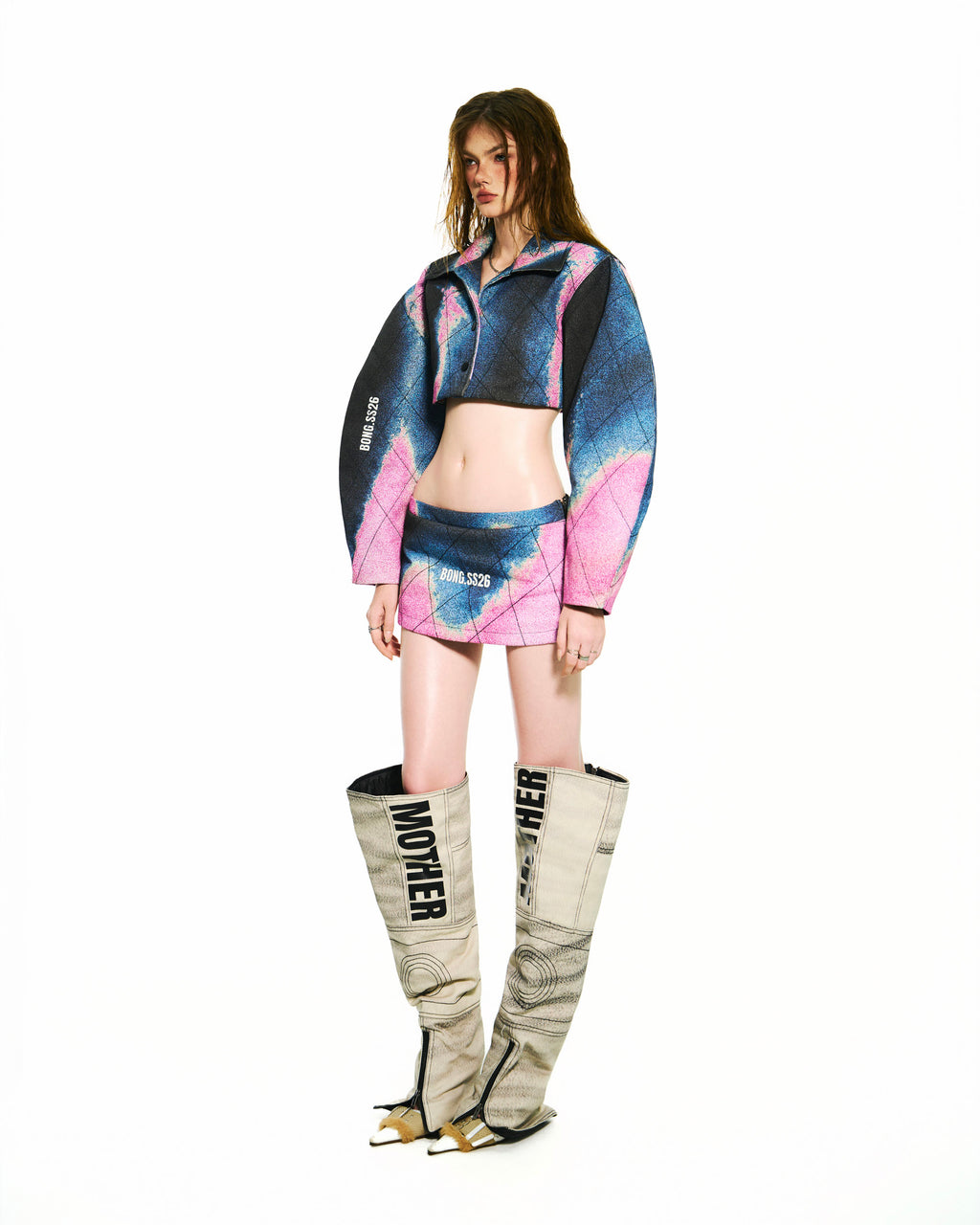 Bong Gradient Aline Mini Skirt