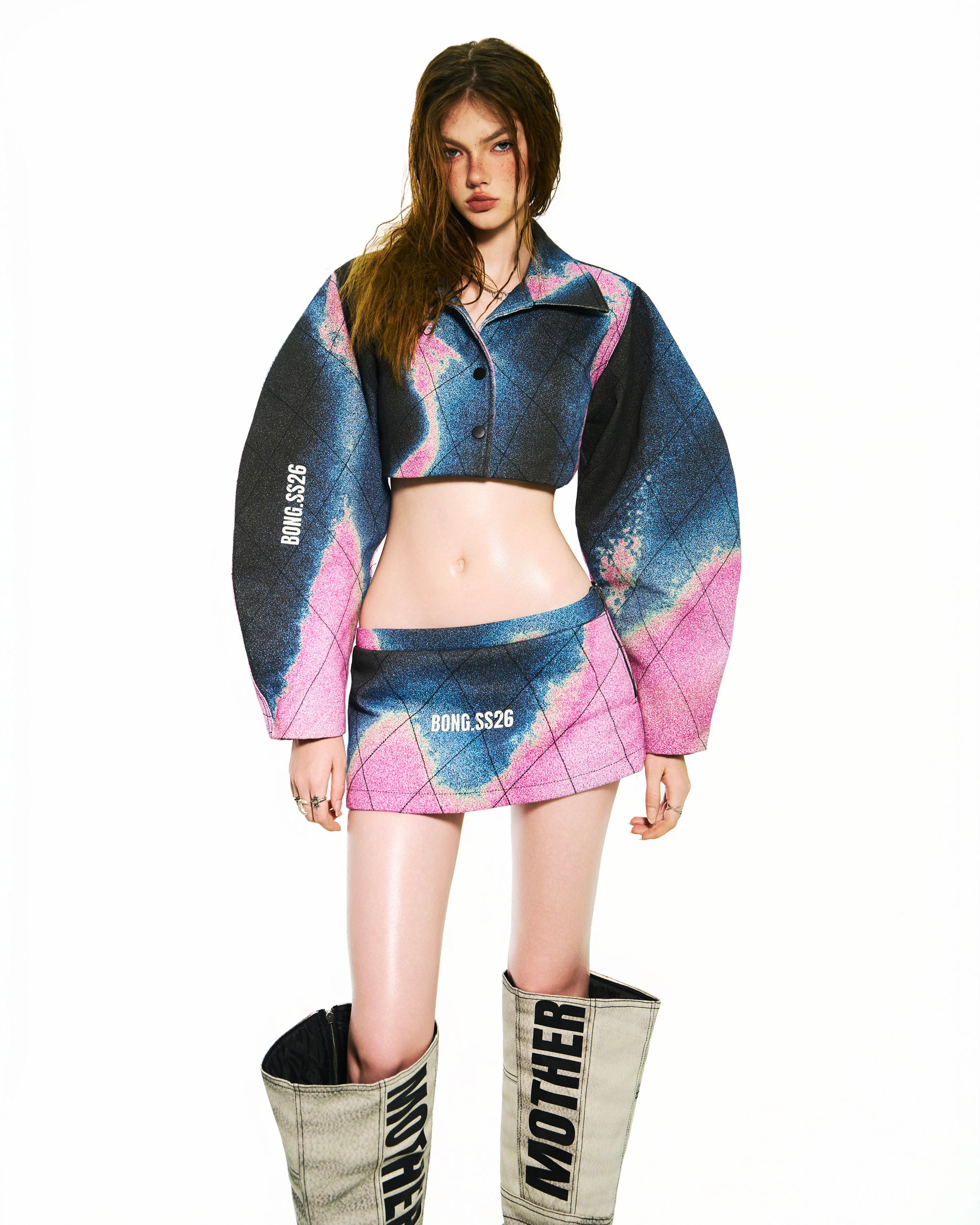 Bong Gradient Aline Mini Skirt