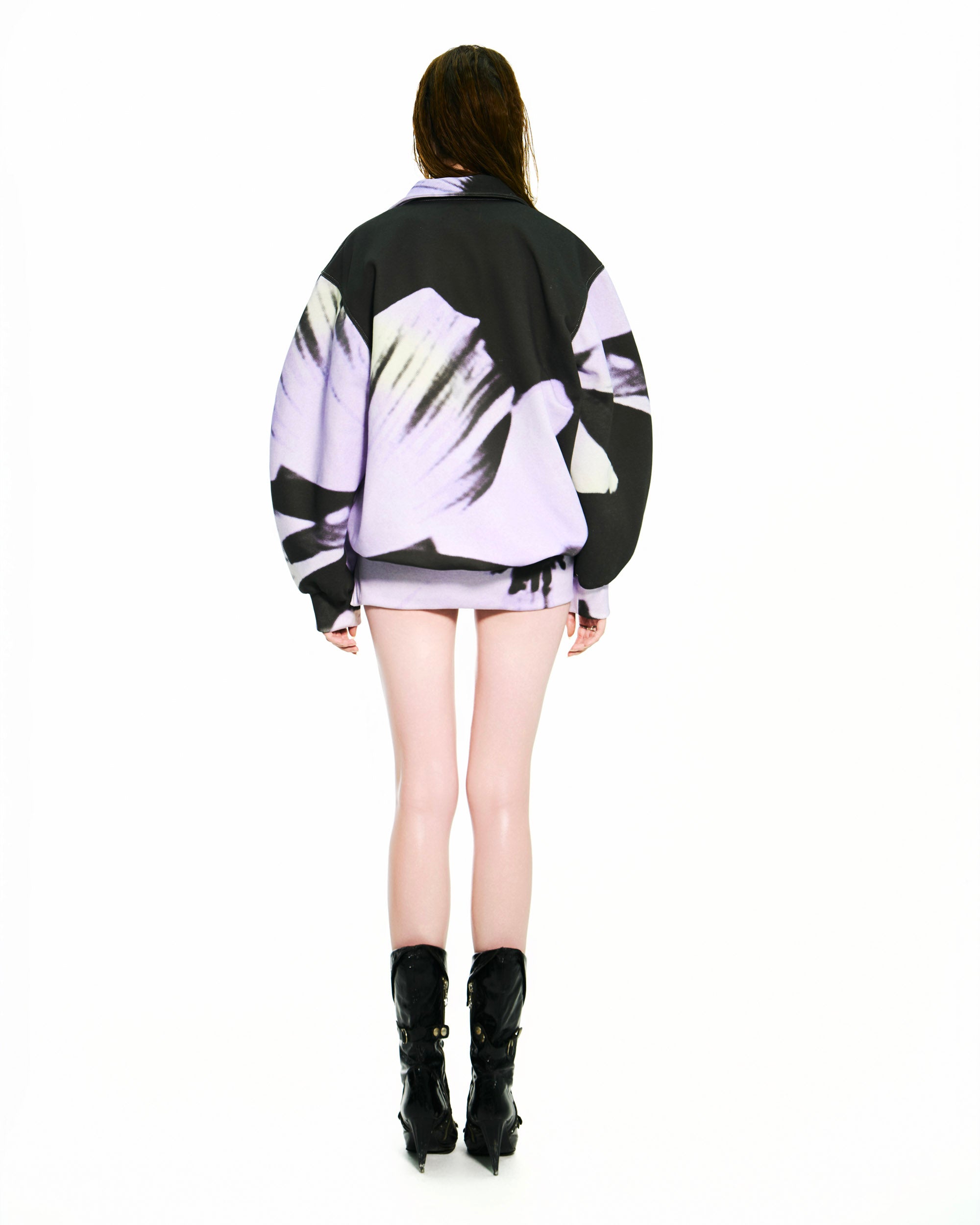 Bong Gradient Split Hoodie Mini Dress