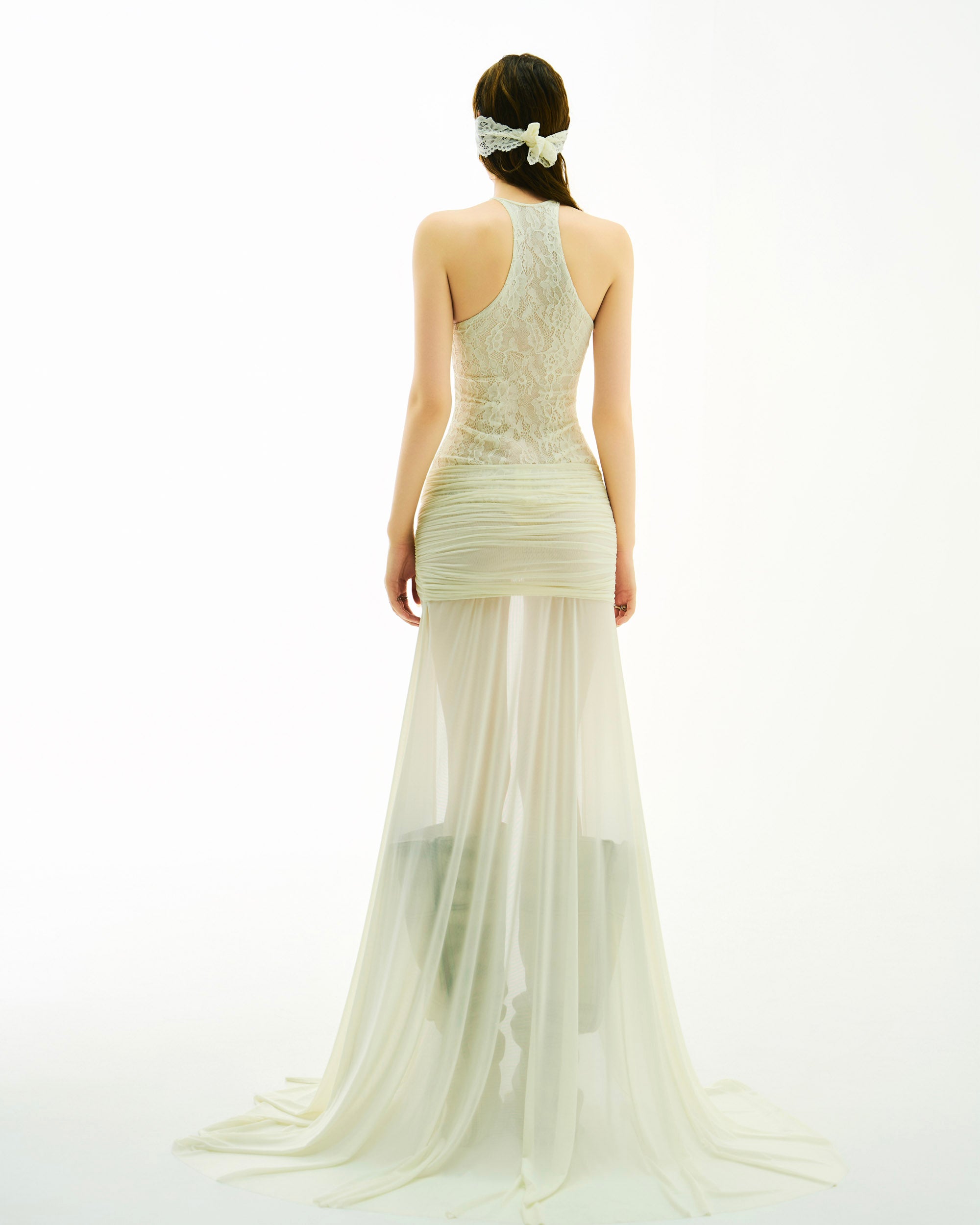 Bong Lace Wrapped Split Dress