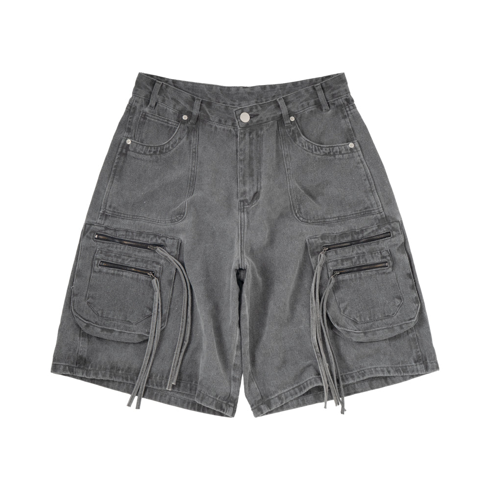 DEVOTUS Strap Cargo Wide Leg Shorts Vietnamese Streetwear