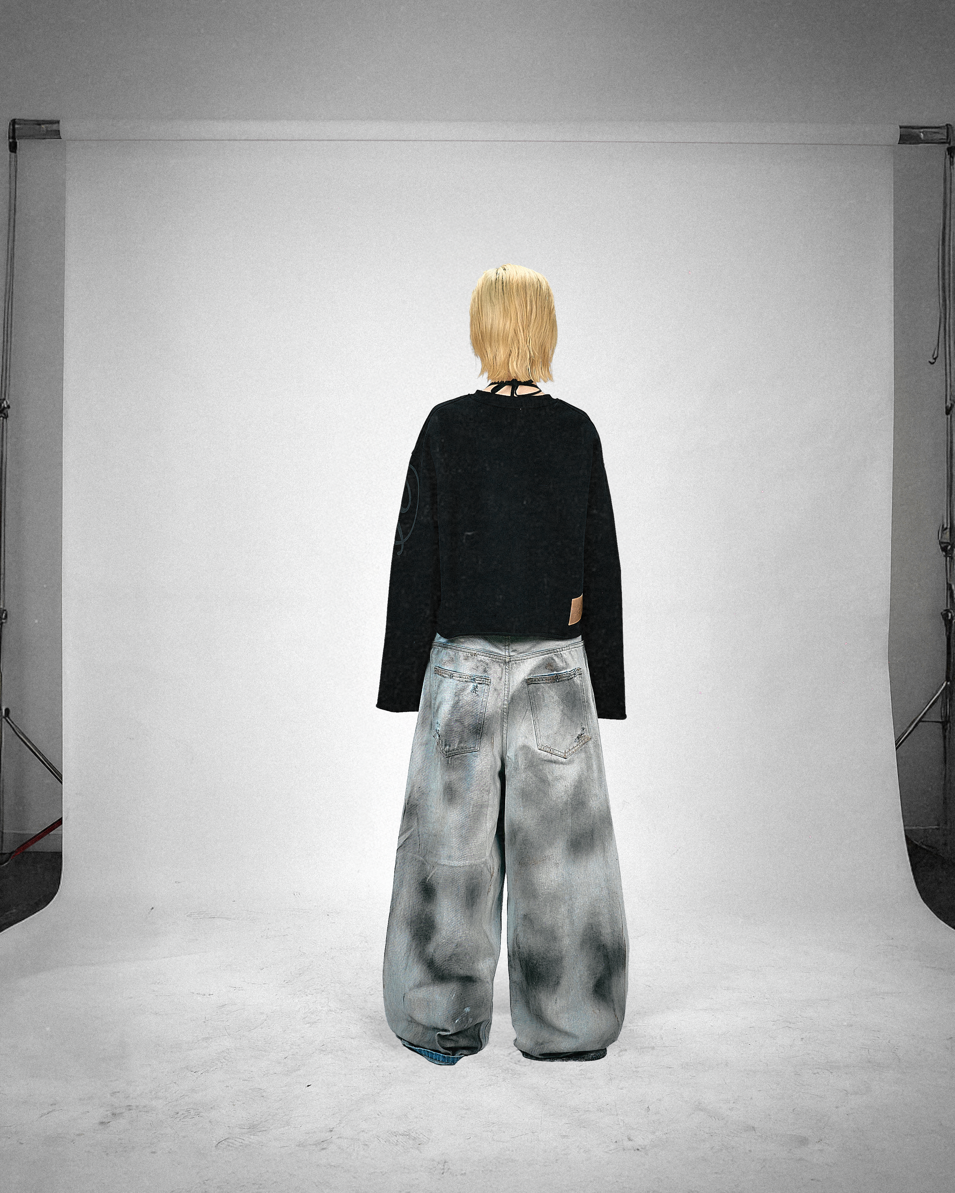 Blackout Pants Baggy Jeans