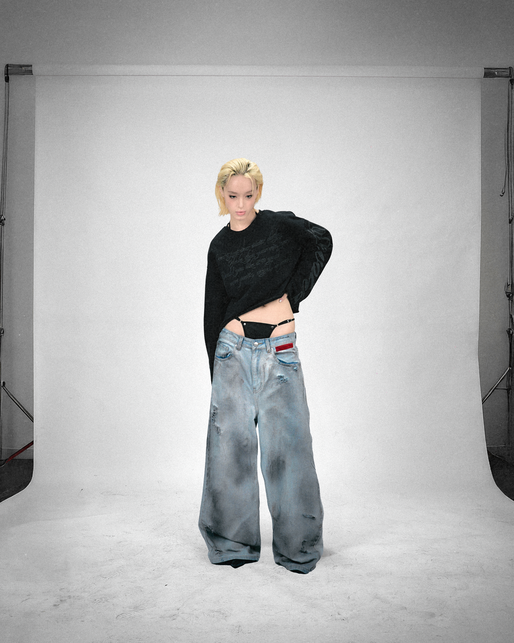DEVOTUS Blackout Baggy Jeans Vietnamese Streetwear