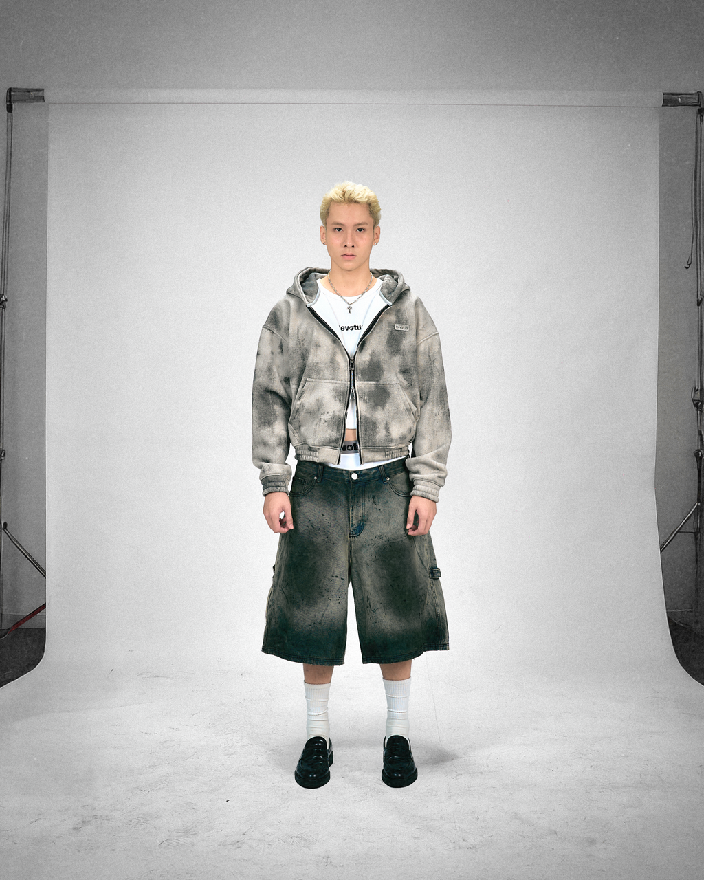 DEVOTUS Smolder Zip Boxy Hoodie Vietnamese Streetwear