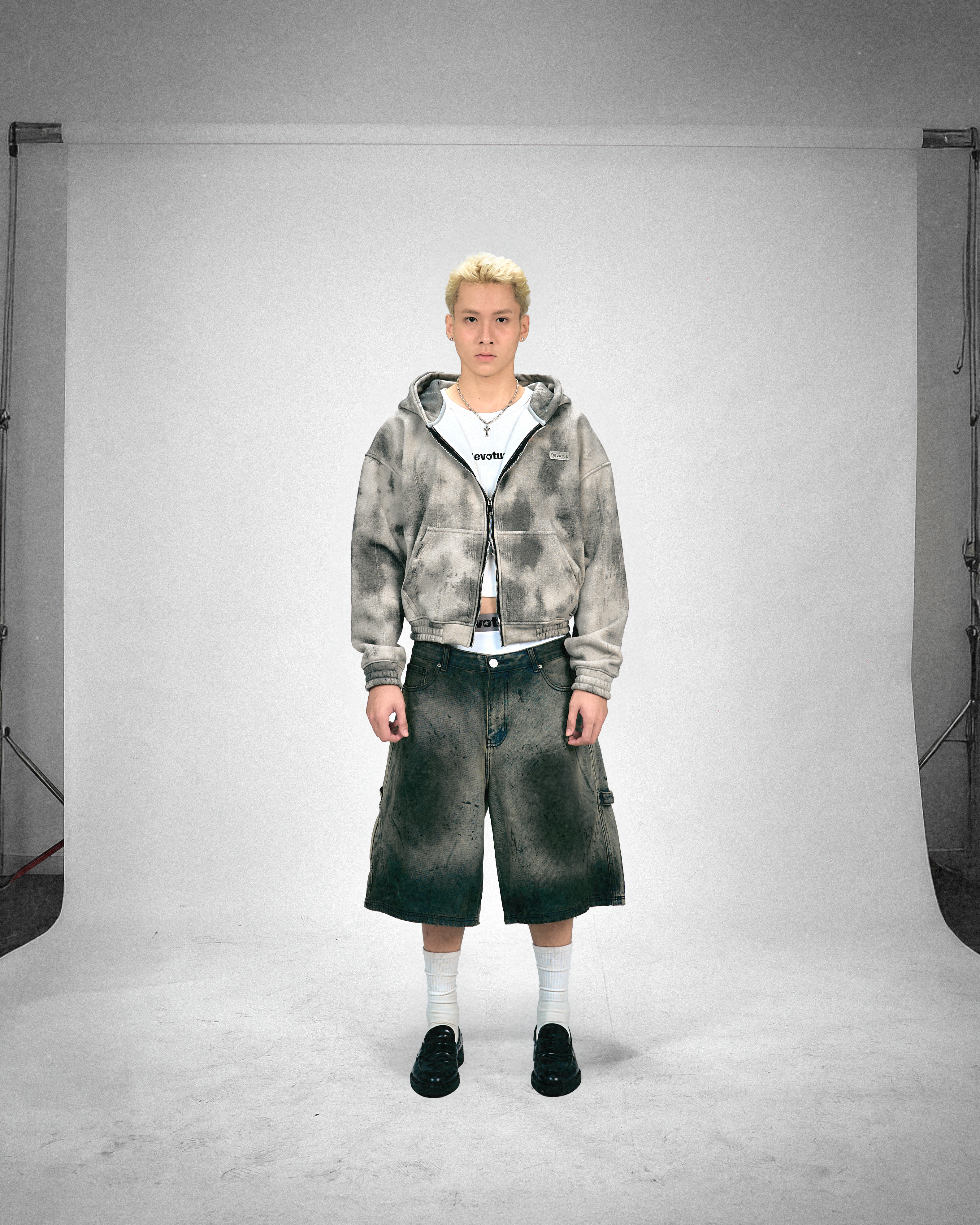 DEVOTUS Smolder Zip Boxy Hoodie Vietnamese Streetwear