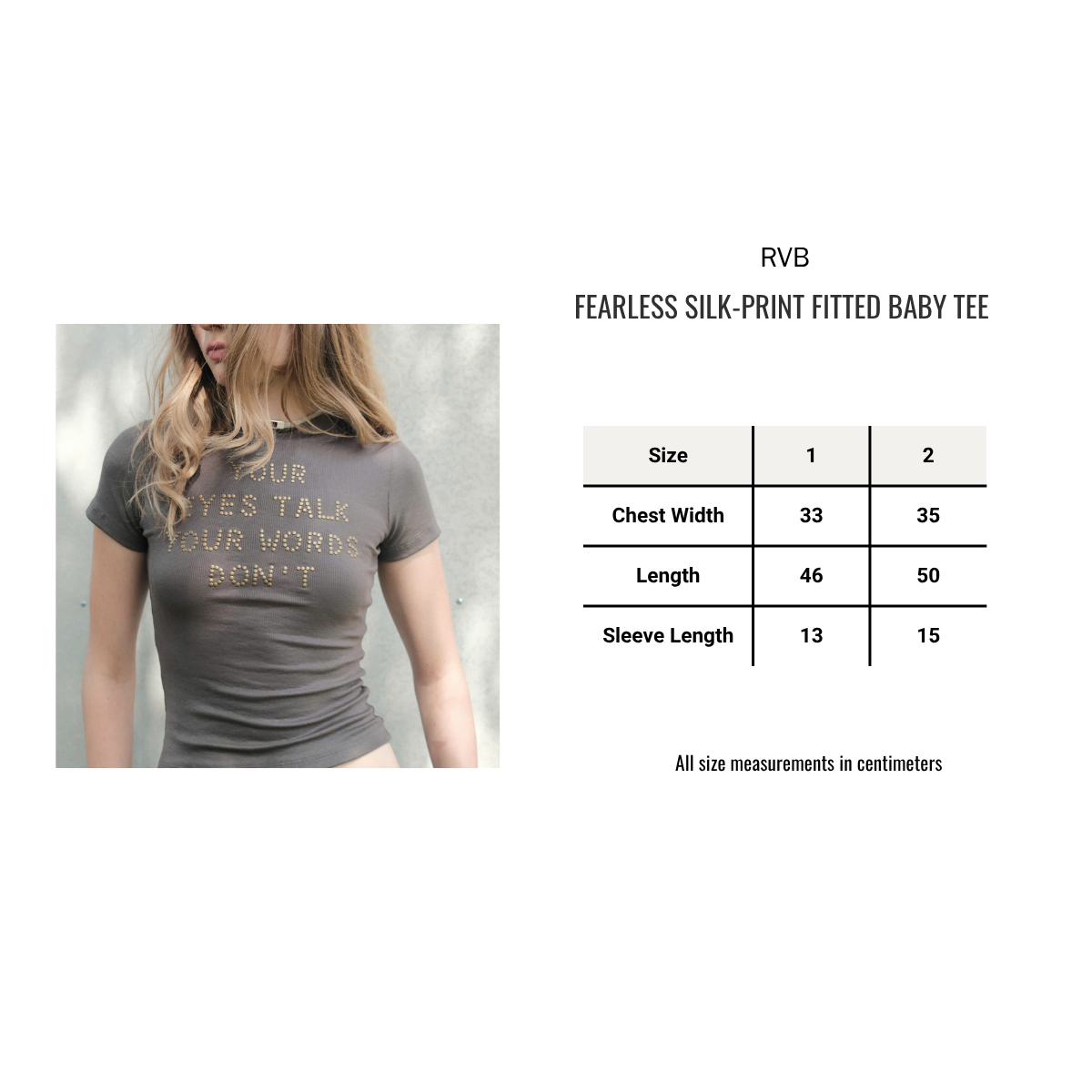 Fearless Silk Print Printed Baby Tee Fitted Brown