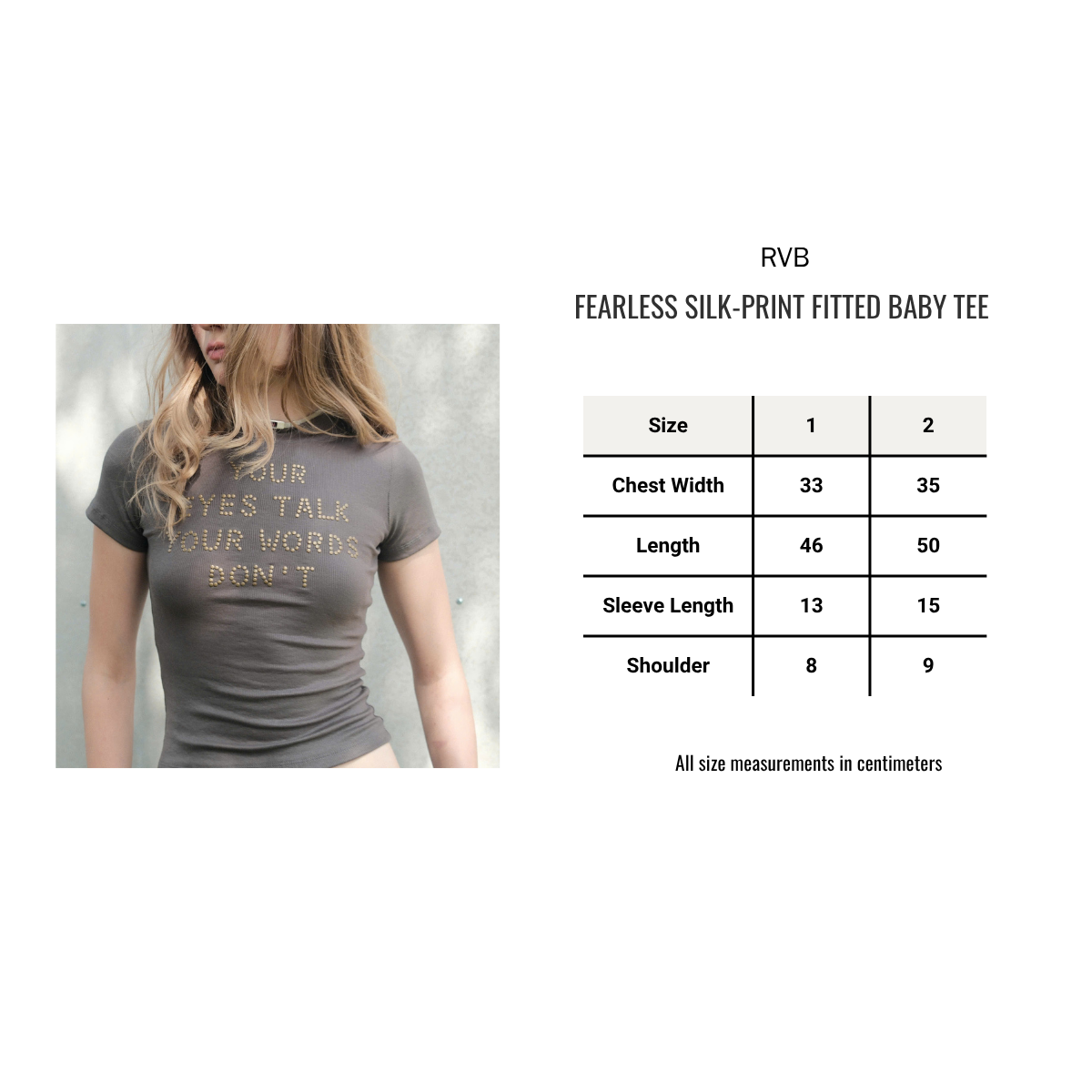 Fearless Silk Print Printed Baby Tee Fitted Brown