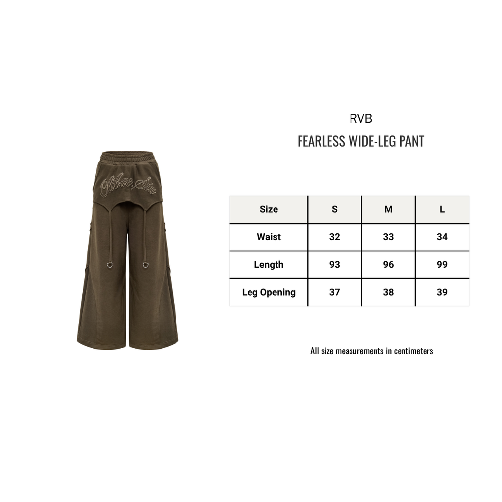 OLIEBAE Fearless Wideleg Baggy Pants Vietnamese Streetwear