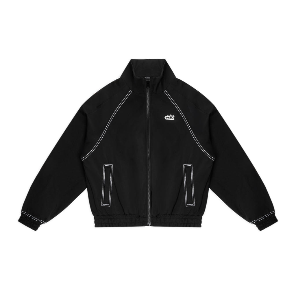 LEVENTS Classic Dashed Line Nylon Jacket Black Vietnamese Streetwear