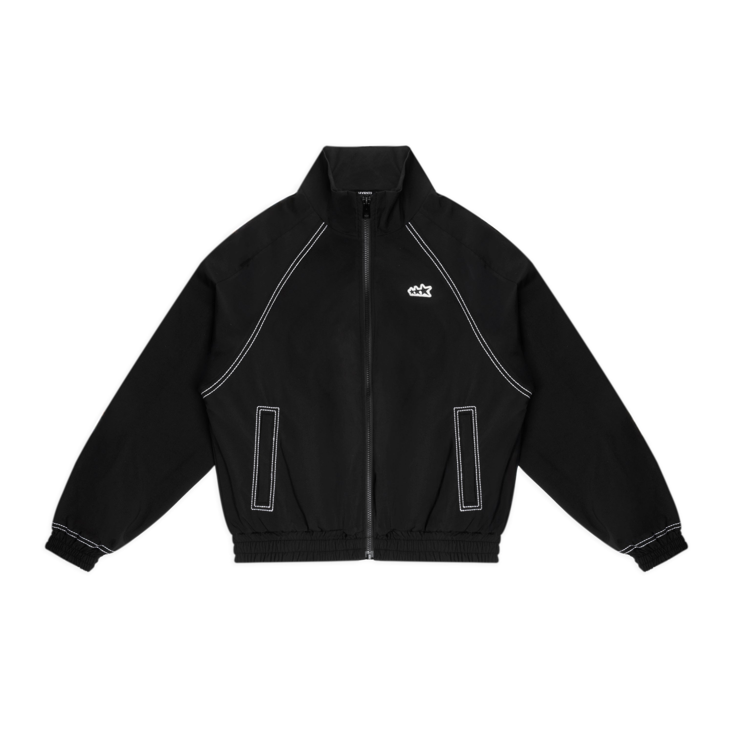 LEVENTS Classic Dashed Line Nylon Jacket Black Vietnamese Streetwear