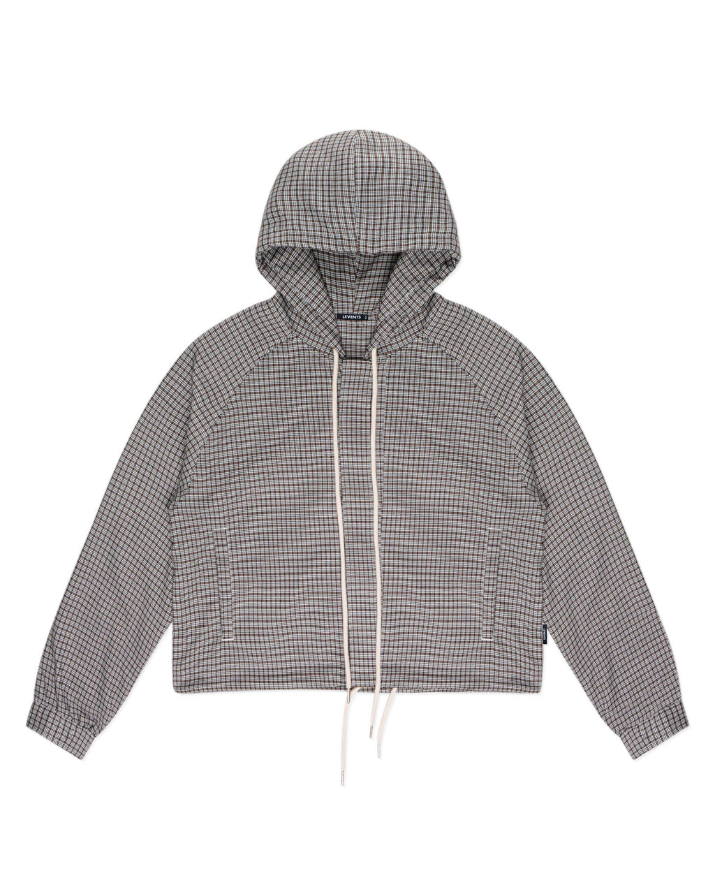 LEVENTS Plaid Zipper Hoodie Vietnamese Streetwear