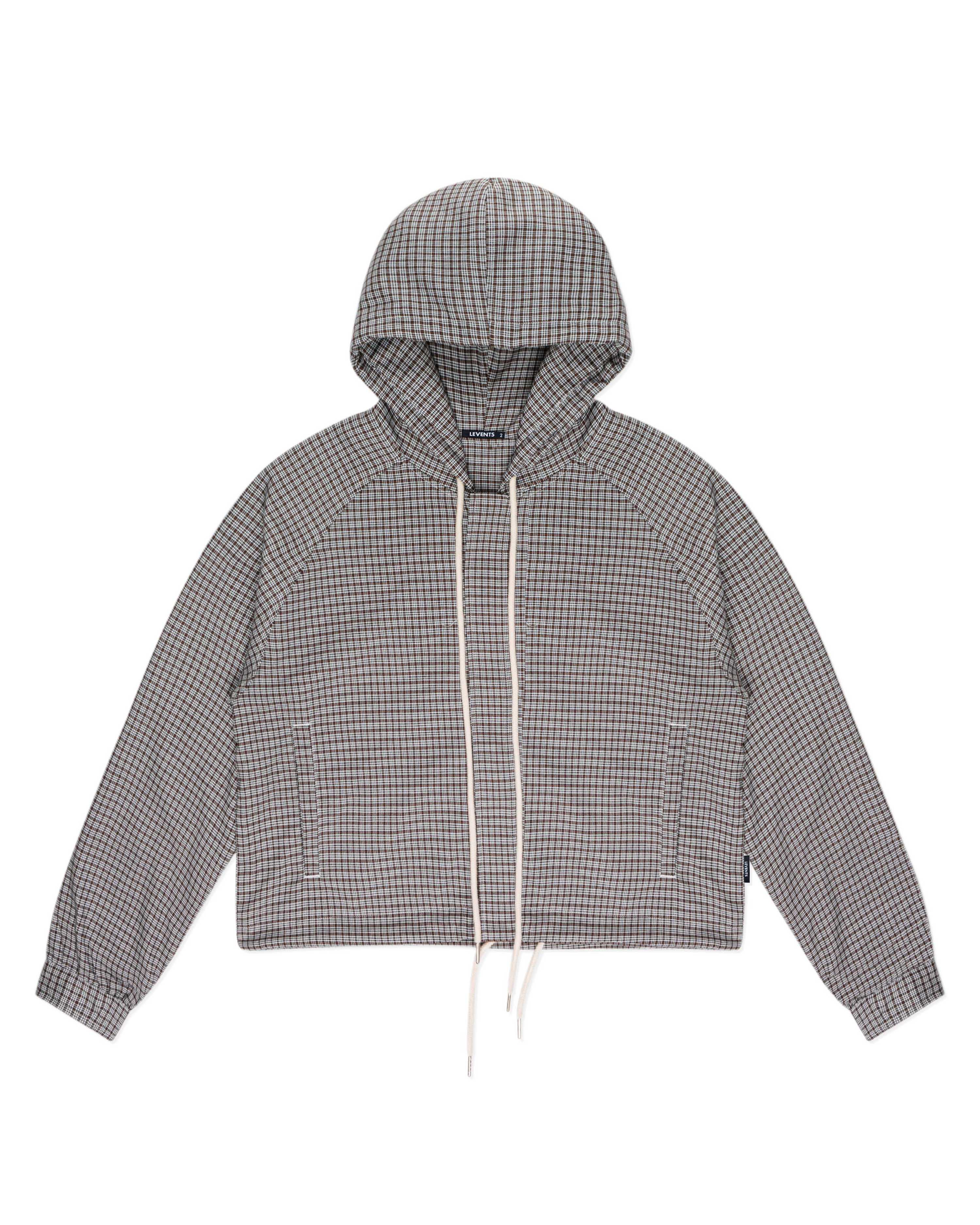 LEVENTS Plaid Zipper Hoodie Vietnamese Streetwear