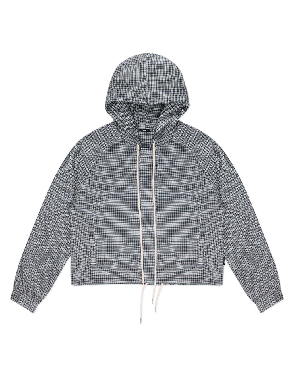 LEVENTS Plaid Zipper Hoodie Vietnamese Streetwear