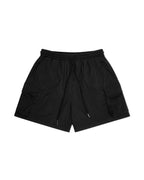 LEVENTS Sporty Nylon Cargo Shorts Black Vietnamese Streetwear