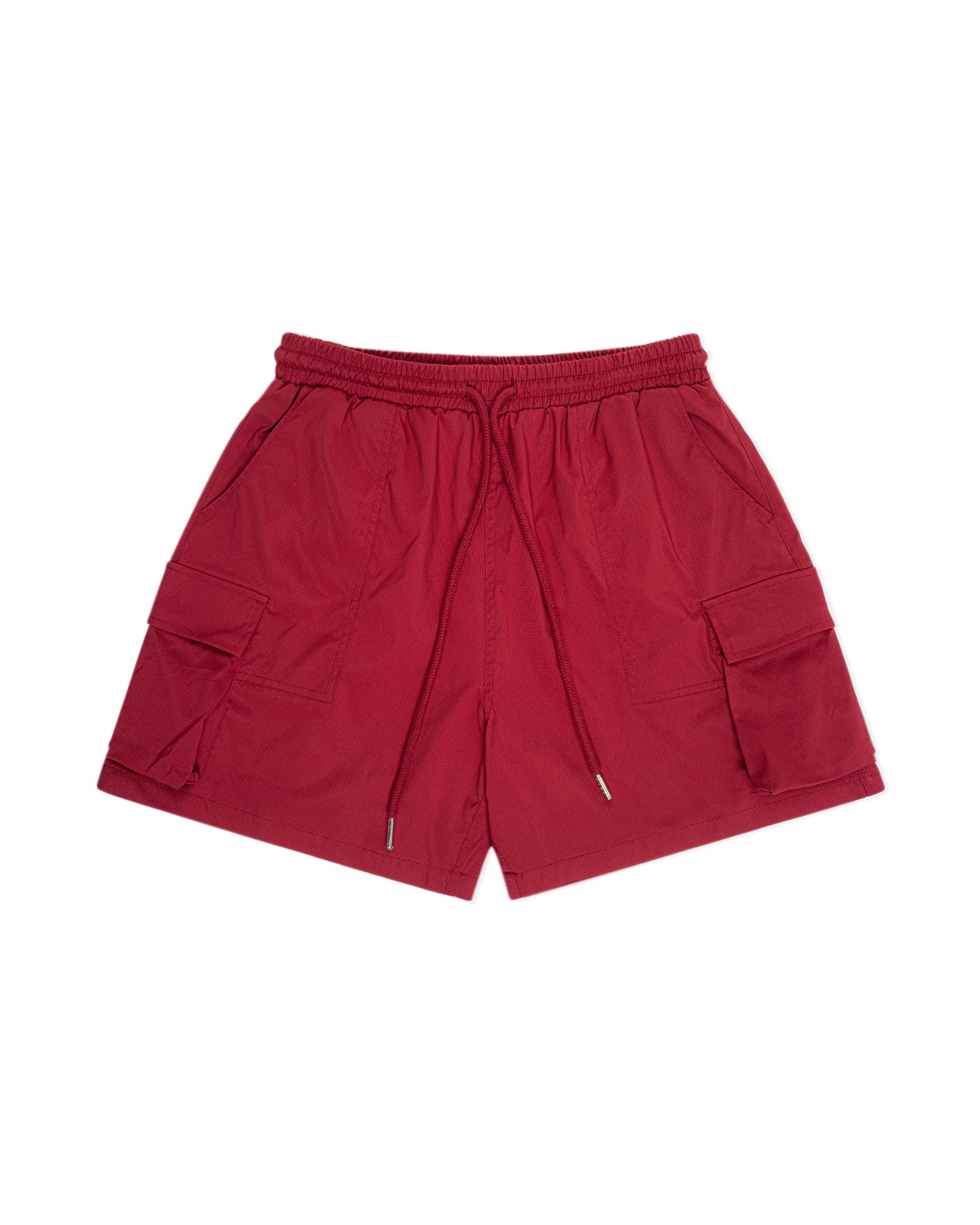LEVENTS Sporty Nylon Cargo Shorts Red Vietnamese Streetwear