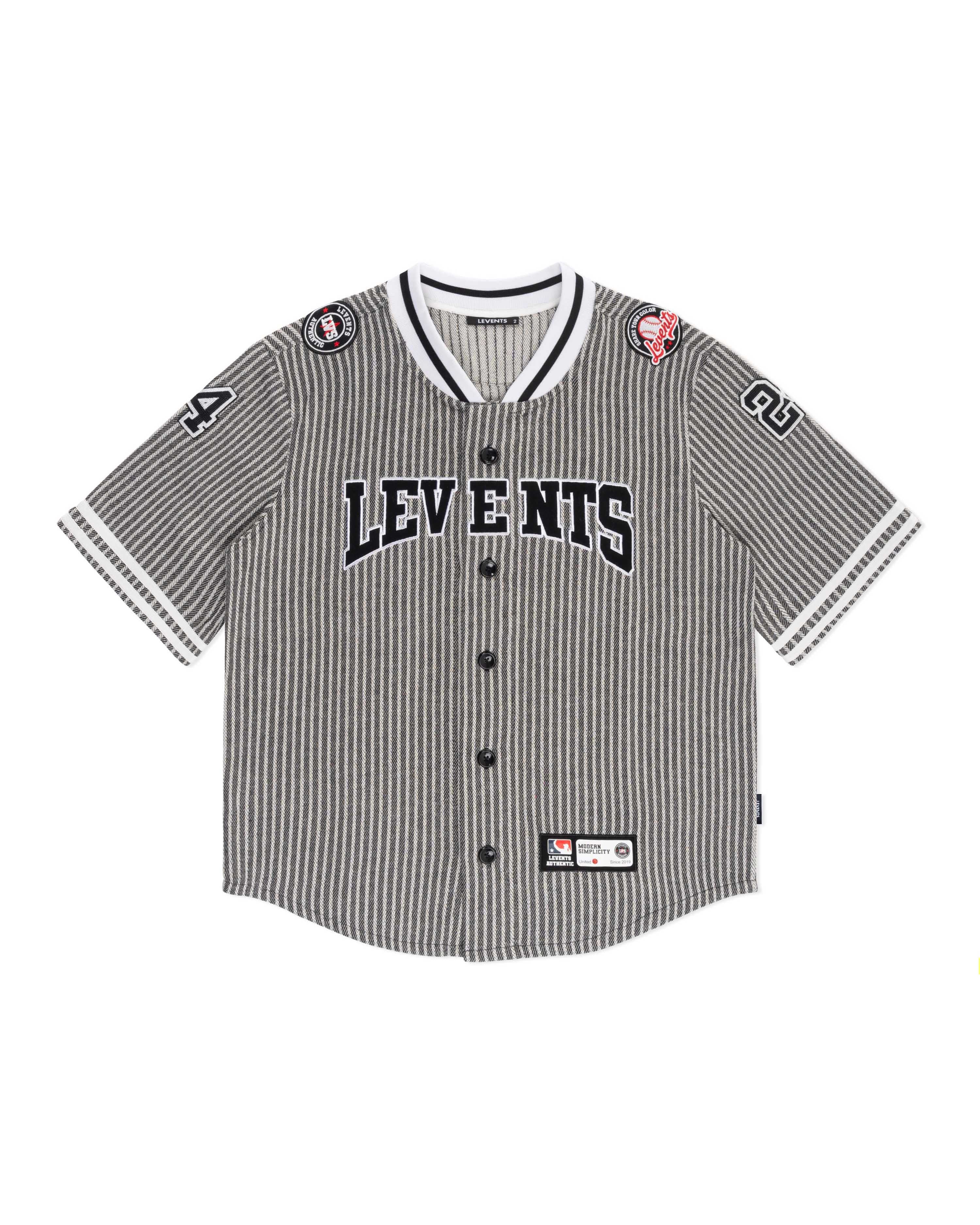 LEVENTS Striped Baseball Jersey Vietnamese Streetwear