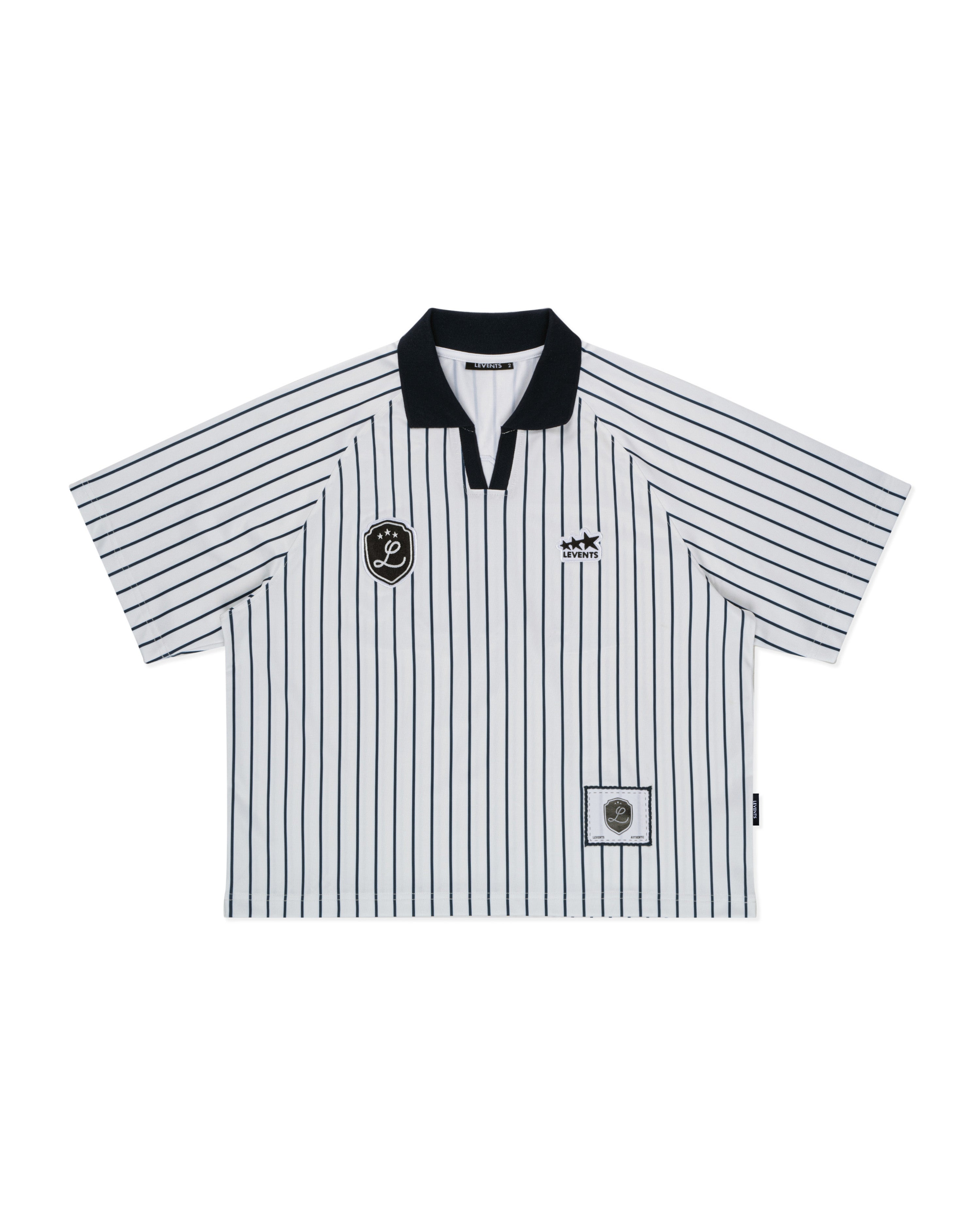 LEVENTS Striped Football Jersey Vietnamese Streetwear