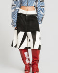 Map Double Waist Baggy Shorts Vietnamese Experimental Womenswear