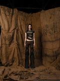 Mother Cut Out Mesh Fitted Top Vietnamese Experimental Womenswear